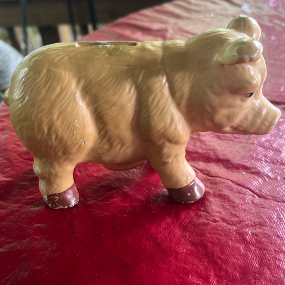 A vintage piggy bank